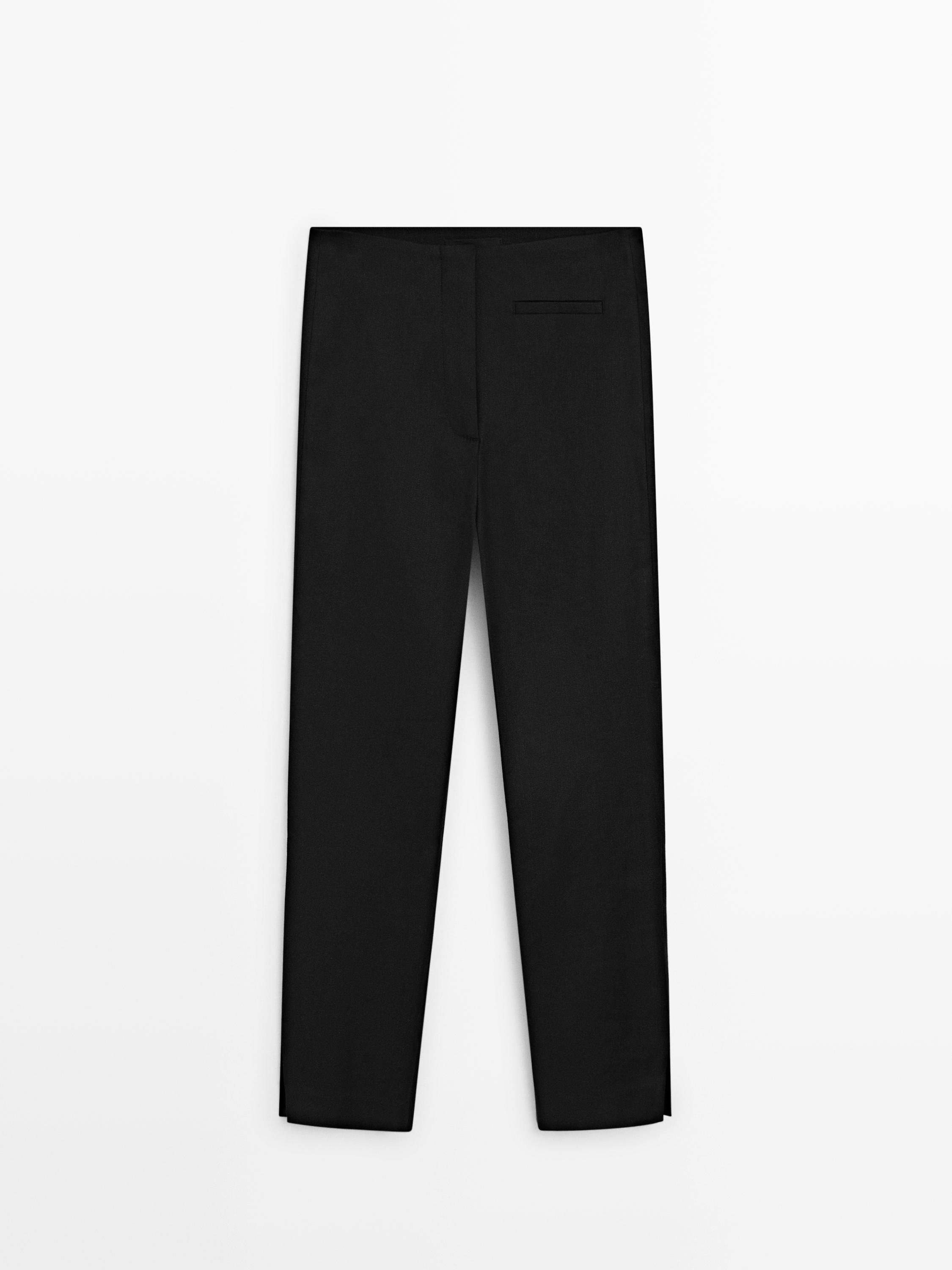Linen blend capris